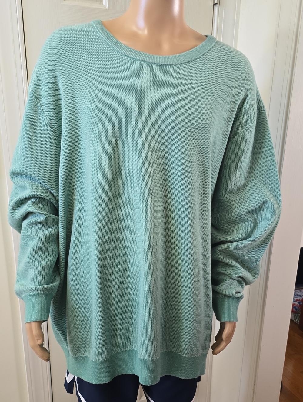 IZOD BRAND MEN'S BIG & TALL GREEN PULLOVER CREWNECK SWEATER SIZE 4XB